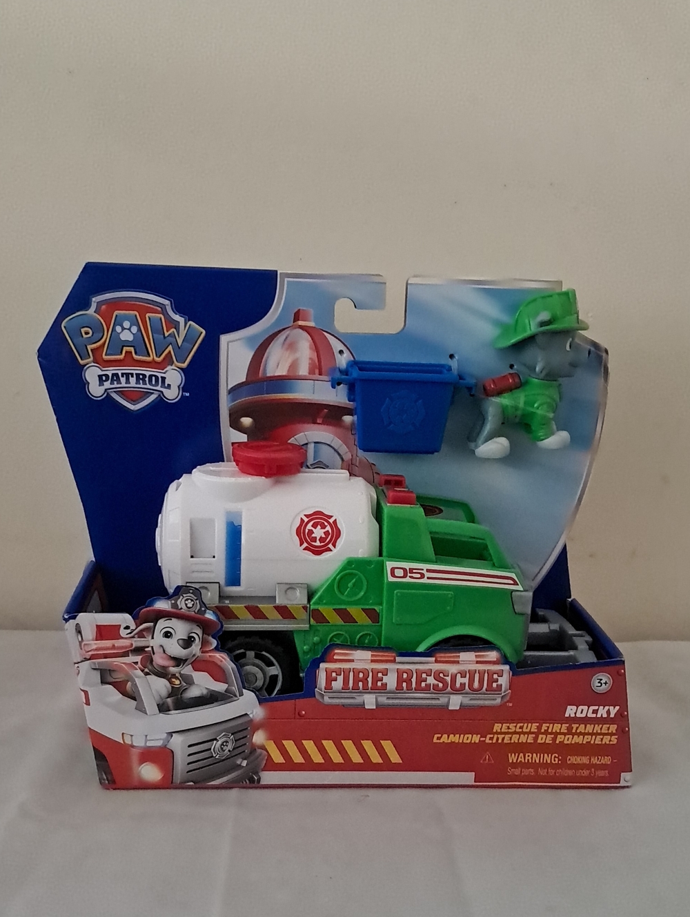 PAW Patrol Rocky Fire Rescue Tanker Truck - Green & White with Red Accents